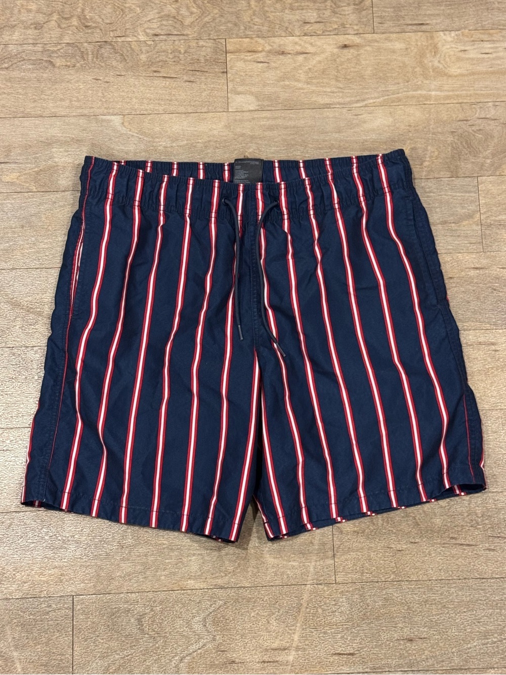 H&M Navy Blue Striped Swim Trucks USA Size Small